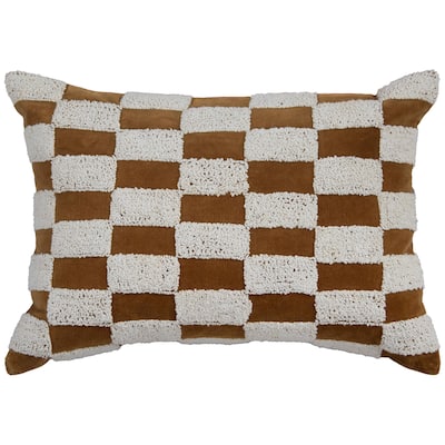 Rizzy Home Geometric Embroidered Throw Pillow