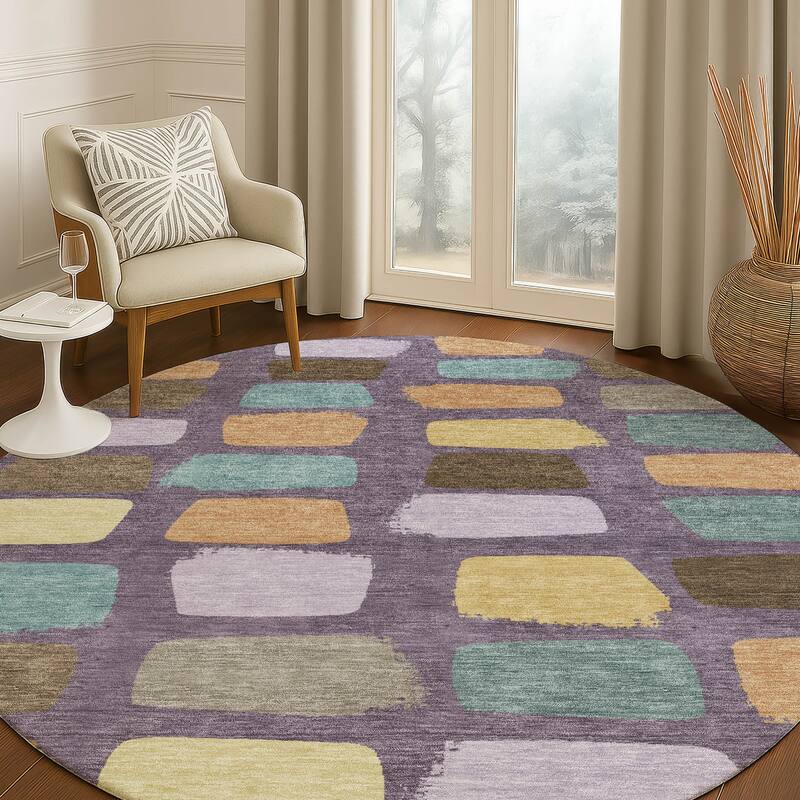 Machine Washable Indoor/ Outdoor Casual Hoppy Chantille Rug