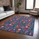 preview thumbnail 1 of 7, Machine Washable Indoor/ Outdoor Christmas Nutcracker Chantille Rug Navy - 10' x 14'