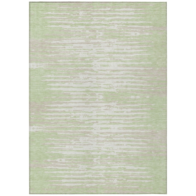 Machine Washable Indoor/ Outdoor Chantille Abstract Ombre Rug