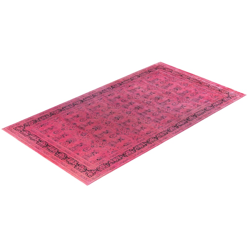 Overdyed One-of-a-Kind Hand-Knotted Area Rug - Pink - 8' 1" x 14' 4"