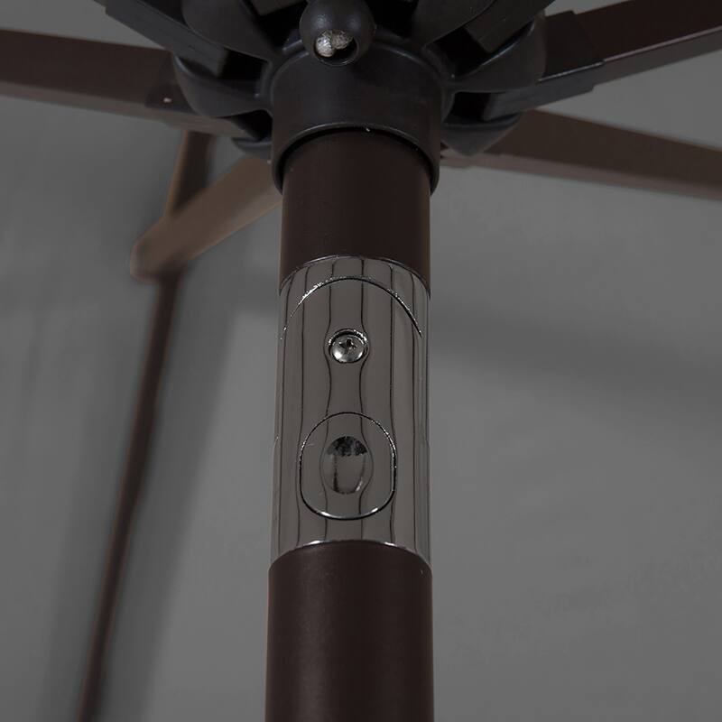 Brock 9-Foot Market Patio Umbrella with Concrete Base Weight Stand Included