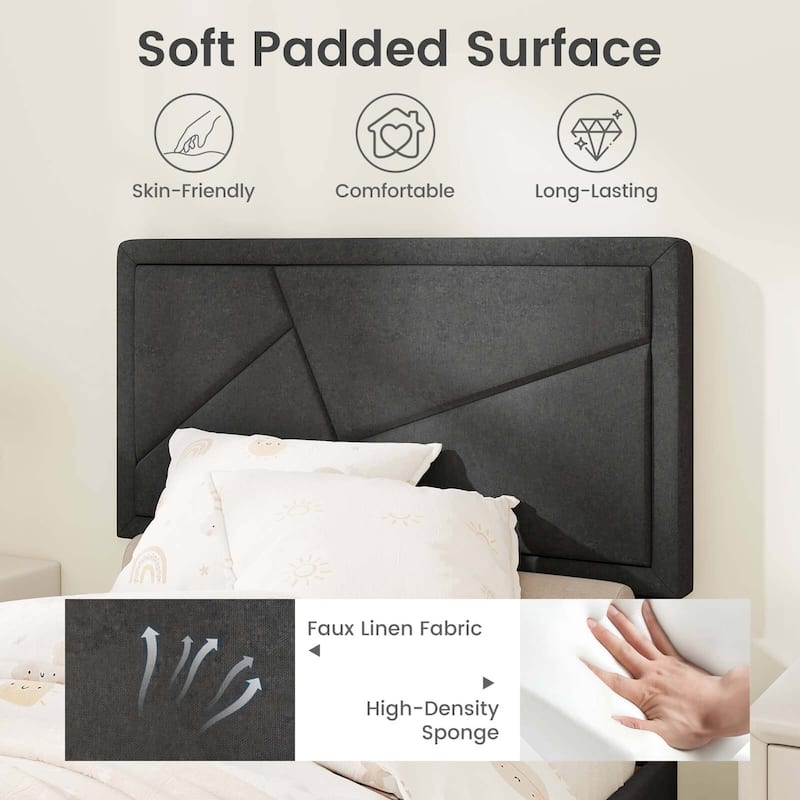 Costway Twin/Full/Queen Size Bed Frame with High Headboard & Wooden