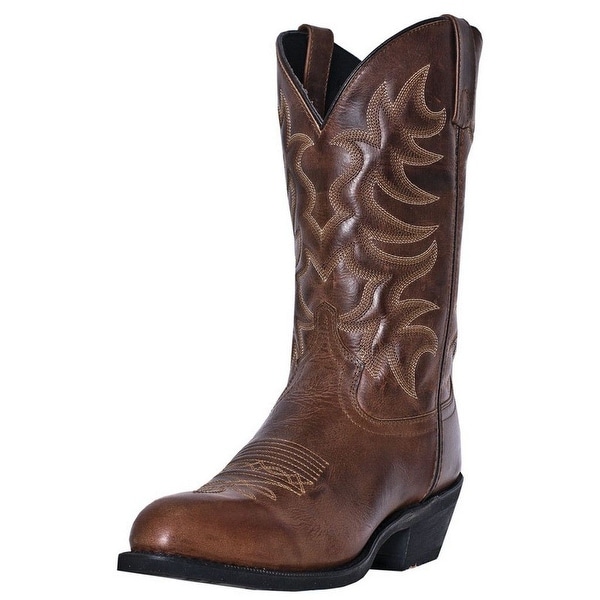 Laredo Western Boots Mens Pinehurst Cowboy 12" Shaft R Toe Brown