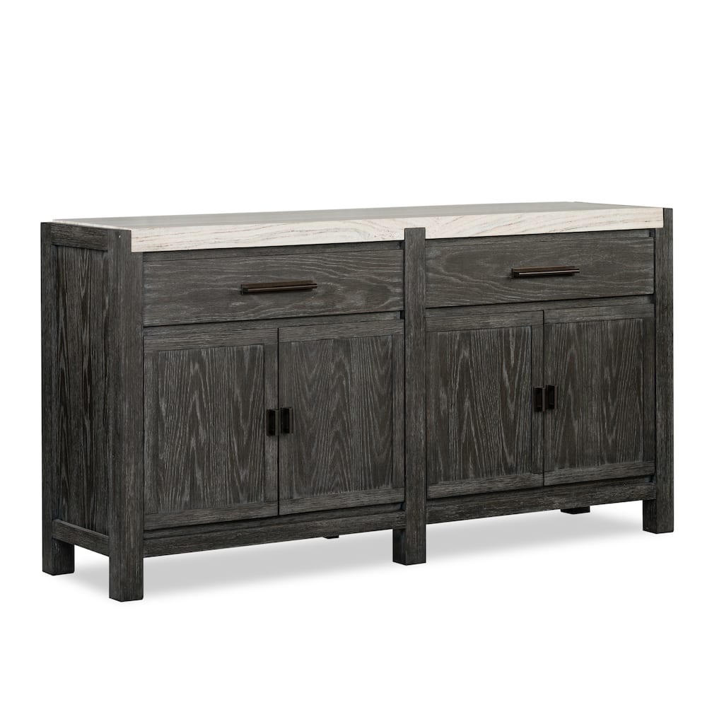 Magnussen Home Plum Creek Ravenwood Black Sideboard - 68''W x 18''D x 36''H