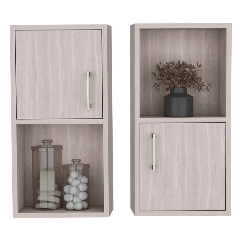 Florence Wall-Mounted Medicine Cabinet - 23.7" H, 11.8" W, White Finish, Contemporary Bathroom Storage
