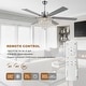 preview thumbnail 4 of 18, Cusp Barn 65" Ceiling Fan with Light and Remote,Modern Gorgeous Crystal Light Fixture,Silent Reversible Motor Fan Light,6-Speeds
