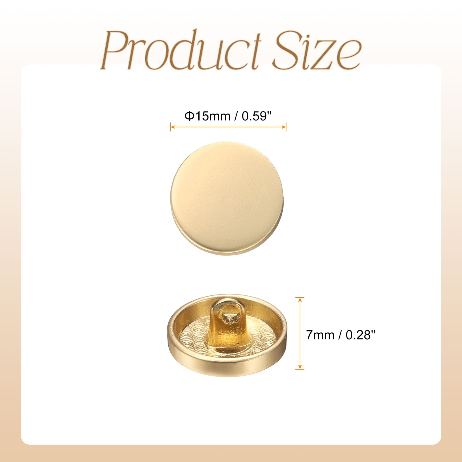 Metal Round Buttons Zinc Alloy Shank Flat Sewing Craft Replacement Buttons for Clothing Decoration DIY