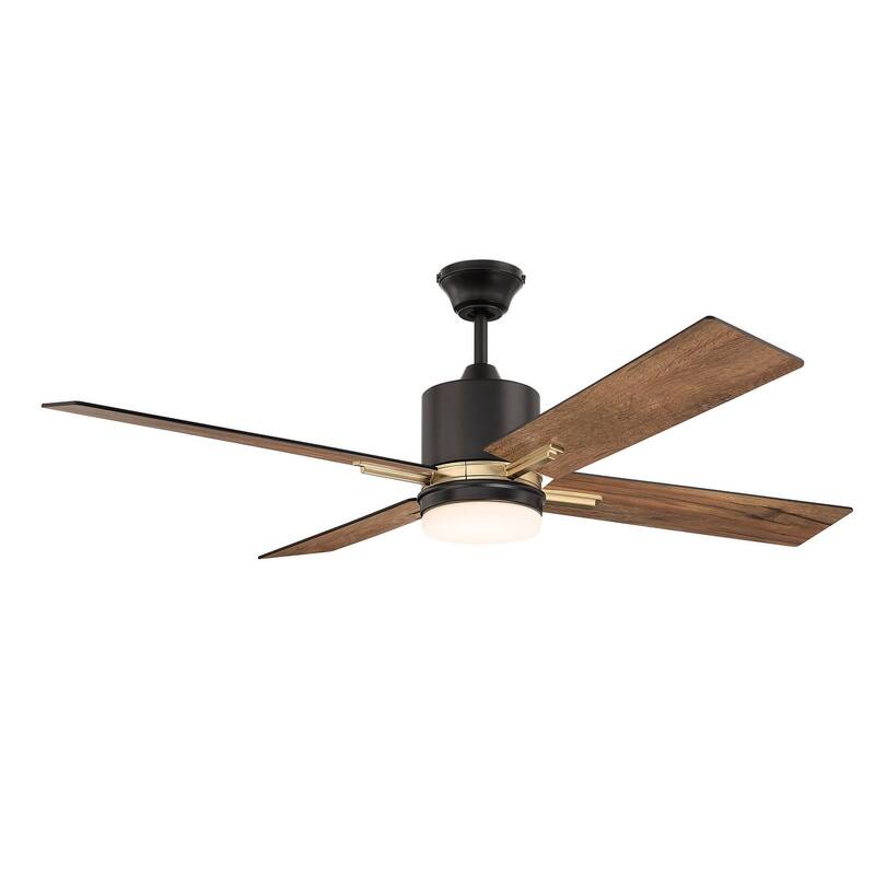 Craftmade 52" Teana Ceiling Fan - Flat Black/Satin Brass