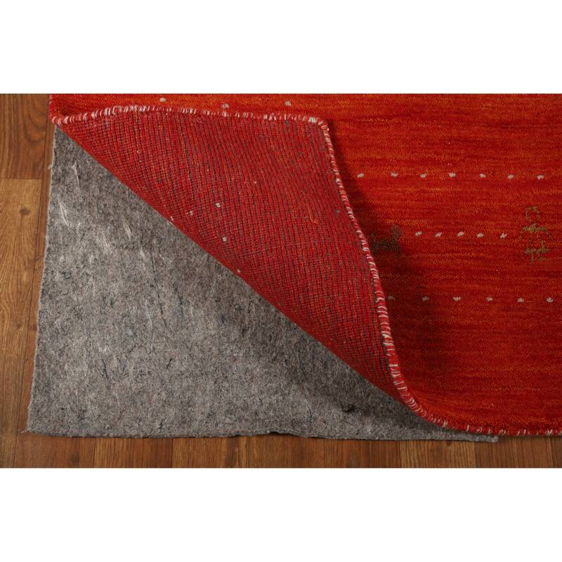 Hand Knotted Oriental 100% Wool Carpet Tribal Tribal Oranges & Rust Gabbeh Area Rug - 8' 0'' X 5' 0''