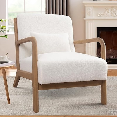 Prelife Modern Upholstered Living Room Armchairs with Wood Frame for Bedroom