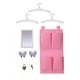 preview thumbnail 7 of 6, Badger Basket School Style Single Doll Locker Set with Bench, Rug and Accessories - Purple/Pink