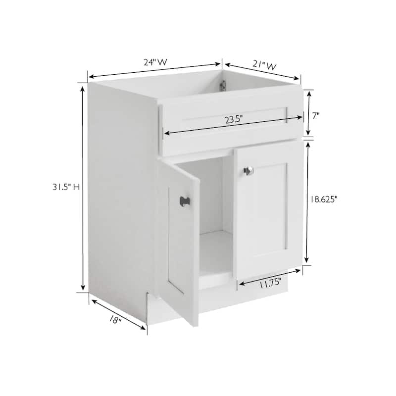 Design House 215616 Brookings 24" Single Free Standing Vanity Cabinet