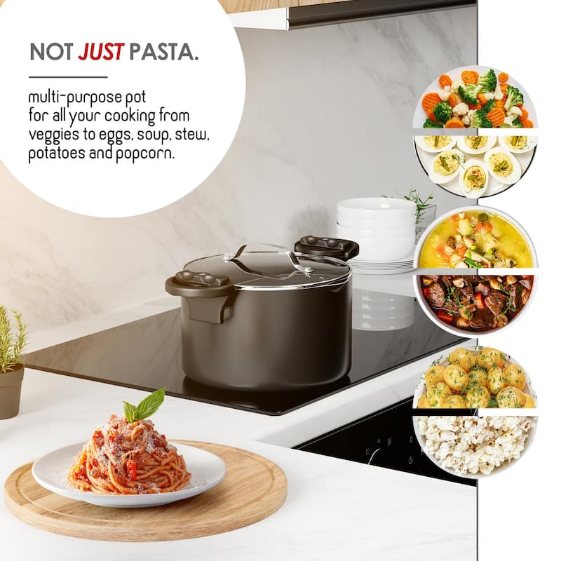 Emperyan Pasta Pot with Strainer Lid
