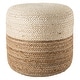 preview thumbnail 2 of 5, Oliana Cylinder Jute Pouf