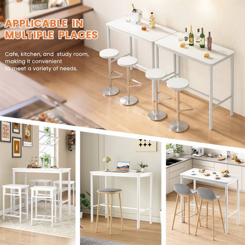 47 Inch Rectangular Kitchen Bar Table for Dining