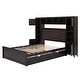 preview thumbnail 53 of 105, Modern Platform Bed with Integrated Cabinet, Trundle Bed and Drawers