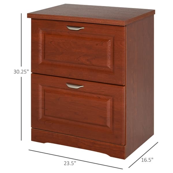 Wood 2Drawer Lateral File Organizer with File Hooks and