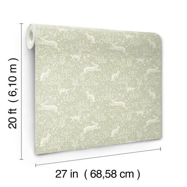 Fable Mint Peel and Stick Wallpaper