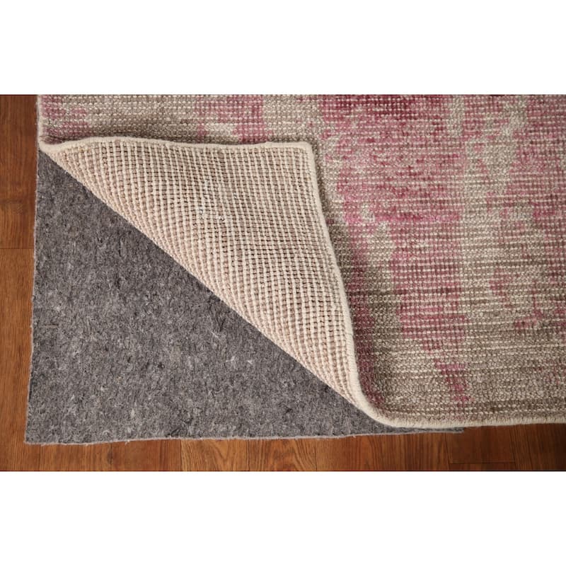 Pink Modern Abstract Area Rug Hand-Knotted Wool Carpet - 7'11"x 9'8"