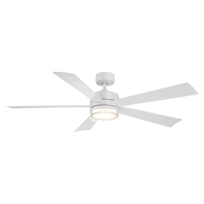 Wynd Indoor and Outdoor 5-Blade Smart Ceiling Fan 60in with 3000K LED Light Kit and Remote Control