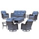preview thumbnail 74 of 97, Gray Wicker Rattan Outdoor Patio Furniture Set Swivel Chair with Cushion