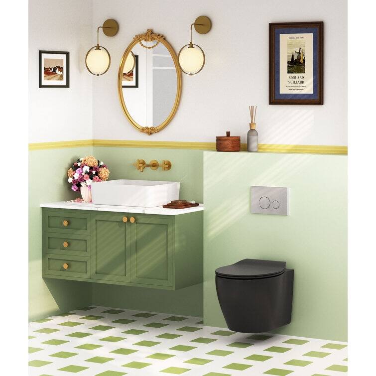 DeerValley Liberty 1.59 GPF Elongated Wall Hung Toilets Included Seat