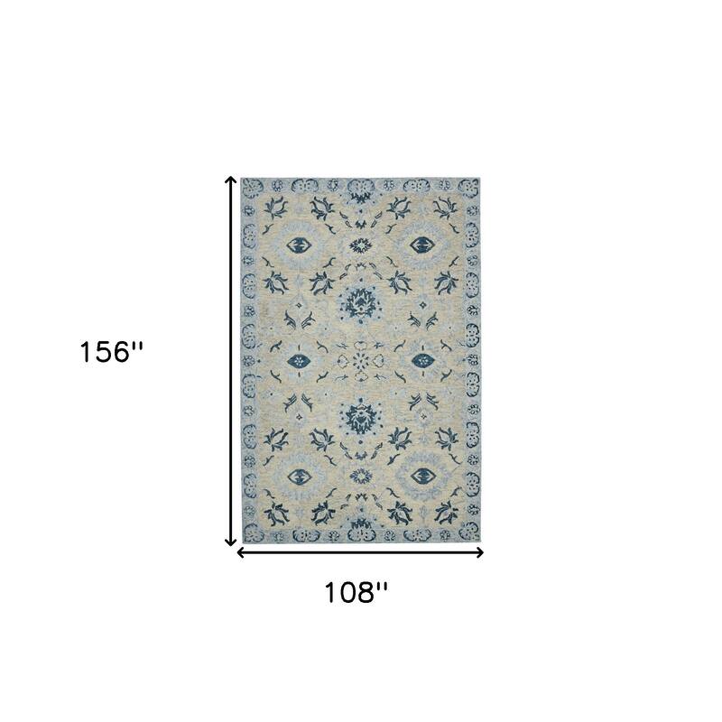 HomeRoots Floral Medallion Traditional Rectangle Area Rug