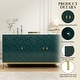 preview thumbnail 8 of 51, Clihome 3 Door Glossy Media Storage Sideboard Accent Cabinet