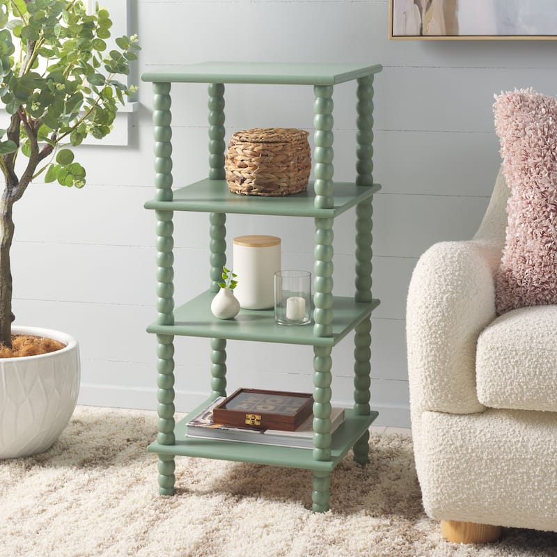 SAFAVIEH Dilyn 4-Tier Shelving Unit - 16"W x 16"D x 36"H - Sage