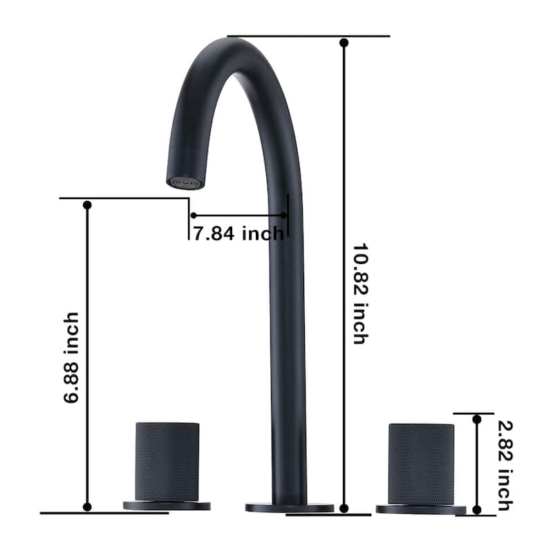 DORNBERG Modern Round Handles Widespread Bathroom Faucet