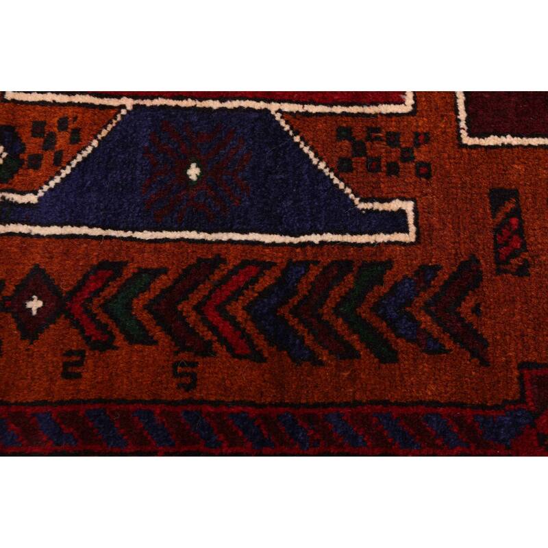 ECARPETGALLERY Hand-knotted Teimani Rust Wool Rug - 3'10 x 6'6