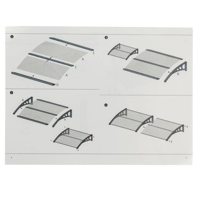 78" Household Application Door & Window Canopy