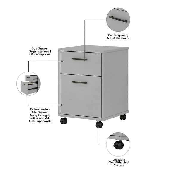 Key West 2 Drawer Mobile File by Bush Furniture Bed Bath