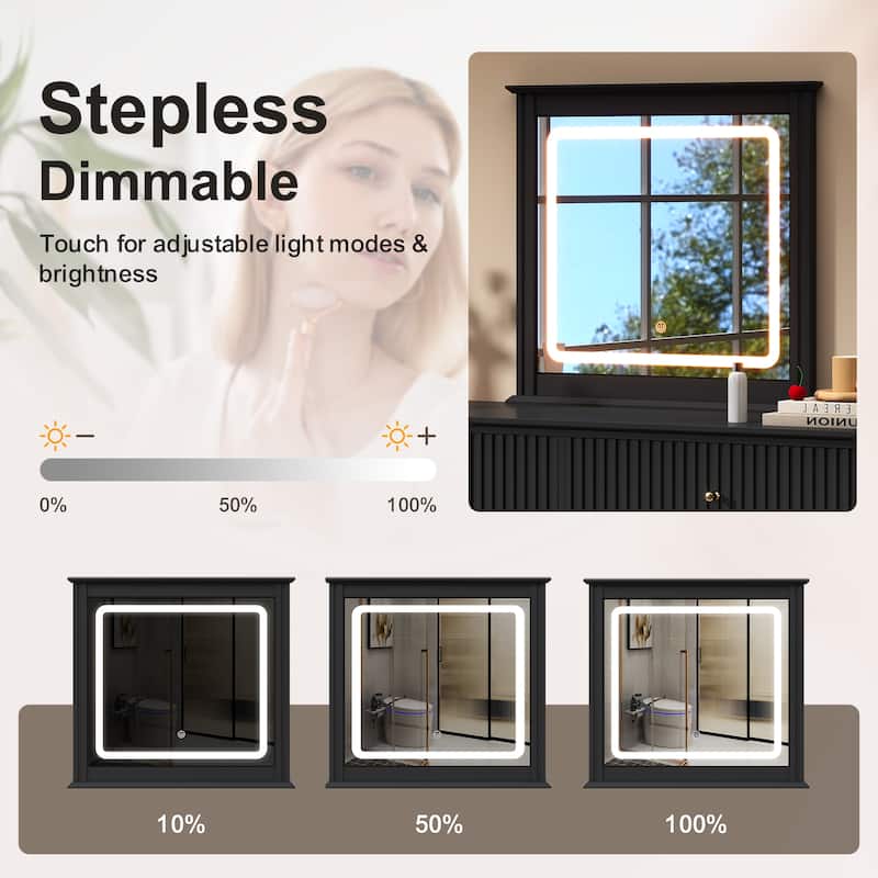 6 Drawer Dresser with Lighted Mirror