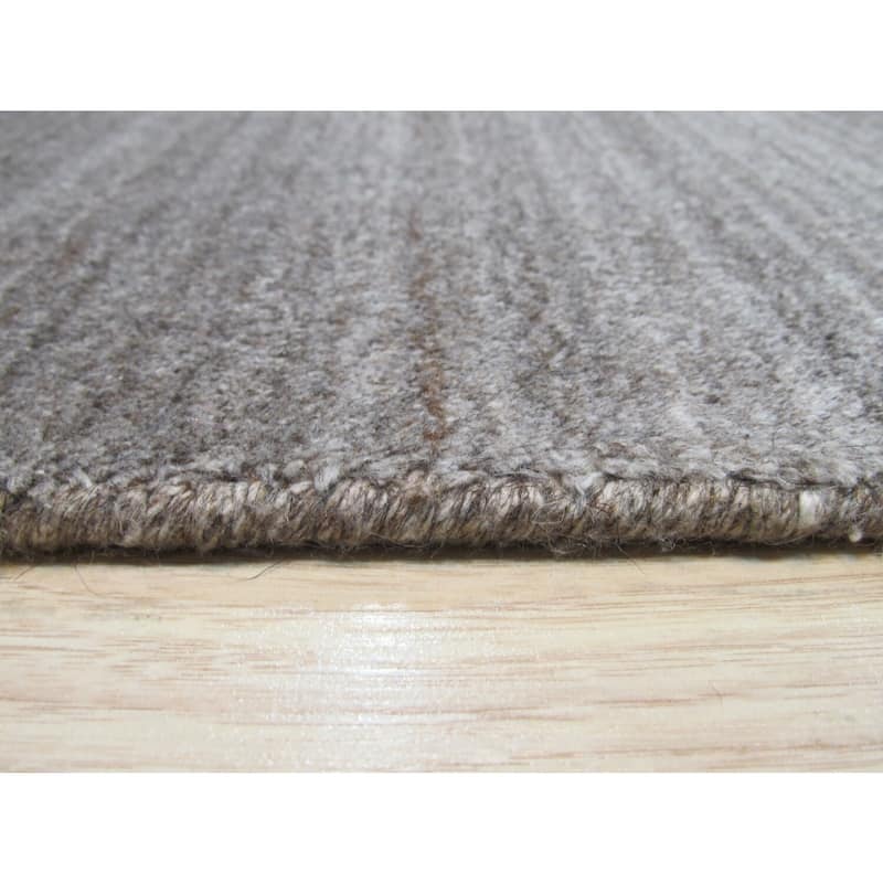 Brown Handmade Wool & Viscose Transitional Urban Rug, 9' x 12', Plush Elegant Home Accent - L