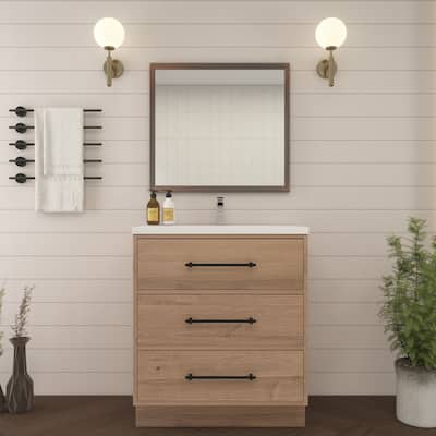 Victoria 30'' Freestanding Vanity with Reinforced Acrylic Sink - 29.5