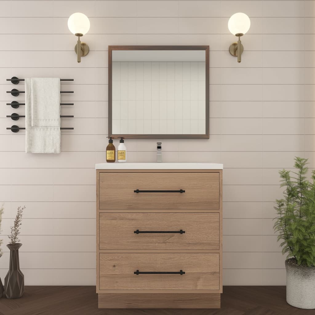 Victoria 30'' Freestanding Vanity with Reinforced Acrylic Sink - 29.5