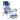 Ostrich 3-N-1 Altitude 16 Inch High Outdoor Reclining Beach Lounge Chair, Blue - 10.5