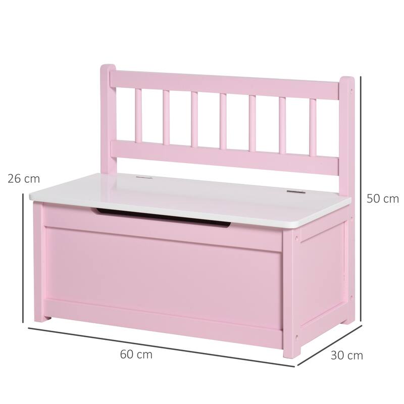 Anmytek Toddler Kids Storage Bench Toy Box with Large 27L Interior Toy Organizer for Playroom Bedroom Furniture