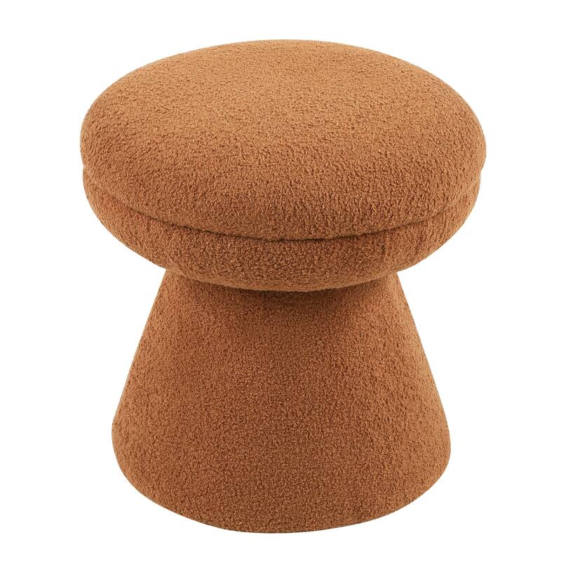 Furniture of America Silas Modern 18-inch Mushroom Upholstered Ottoman