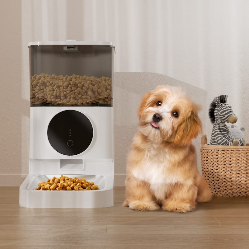 Erommy 4L Automatic Cat Feeder with APP Control and Stainless Steel Bowl for Cats and Small Dogs - N/A