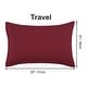 preview thumbnail 24 of 46, 2 Pcs Zippered Pillowcases, Brushed Microfiber Pillow Case Cover Travel(14"x20") - Burgundy