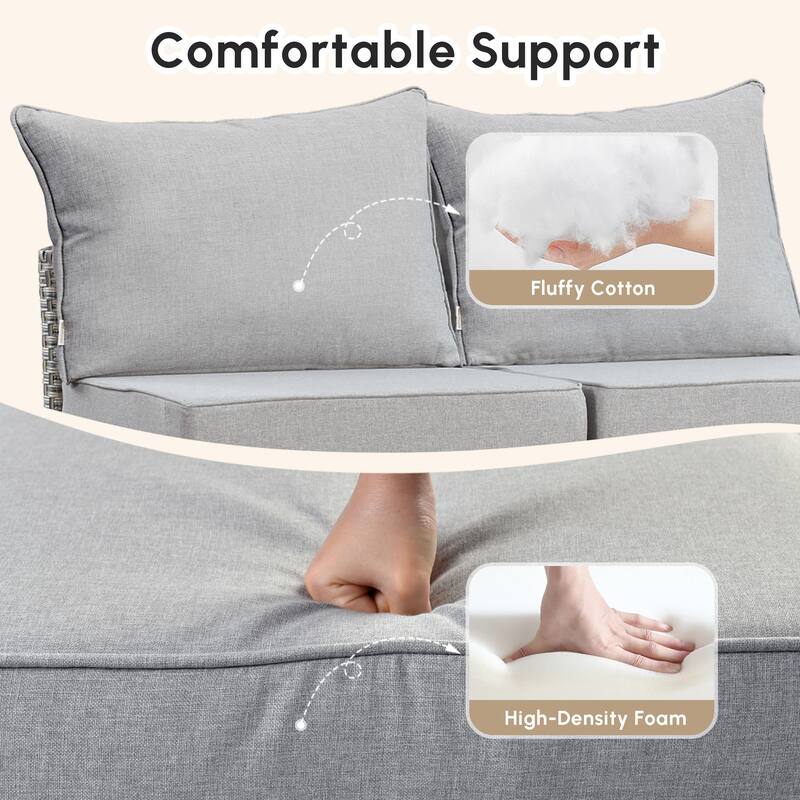 HOOOWOOO 2-piece Outdoor/Indoor Chair Cushion Set