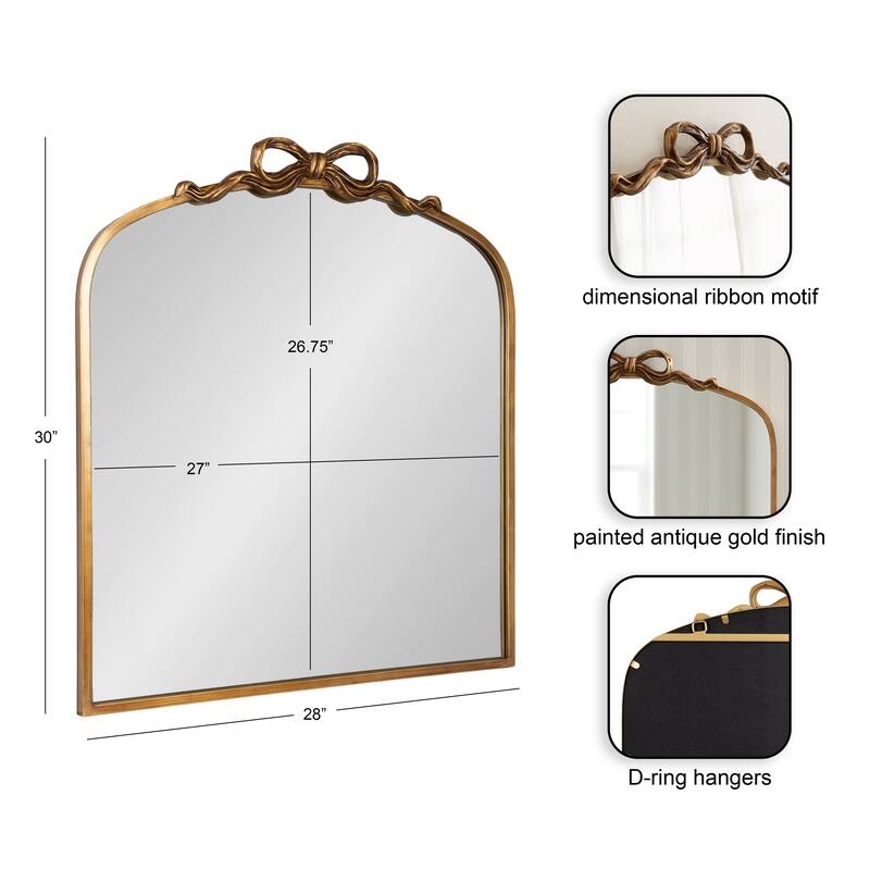 Kate and Laurel Arendahl Ribbon Arched Mirror
