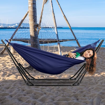 2 in 1 Hammocks Portable Convertible Hammock Swing Chair with Steel Stand