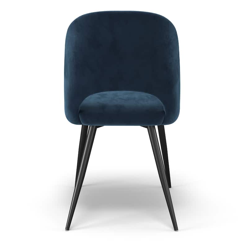 Victor Velvet Side Chair Black Legs (Set of 2)