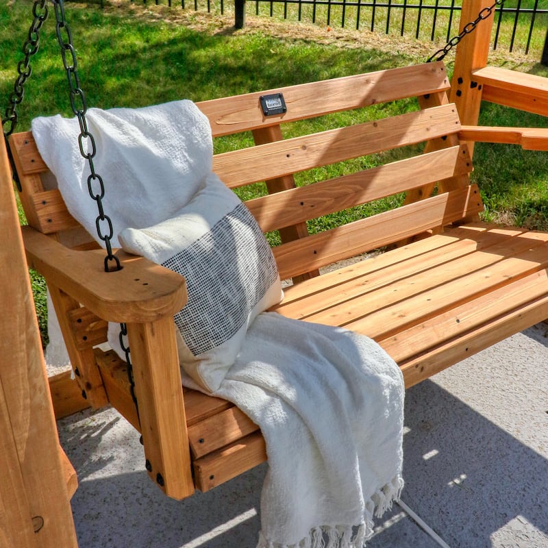 Backyard Discovery Callahan 8'x5' Cedar Wood Patio Pergola Swing - 8'2" x 5'5"