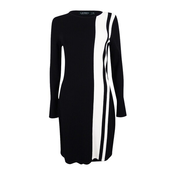 ralph lauren black and white striped dress
