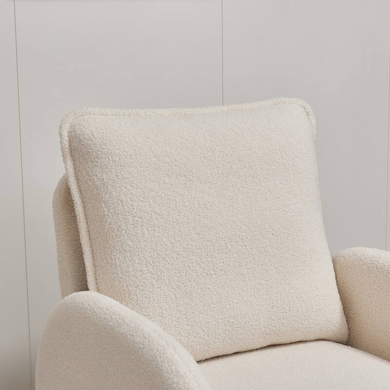 Modern Sherpa Upholstered Accent Chair